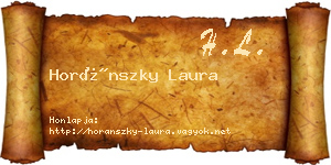 Horánszky Laura névjegykártya