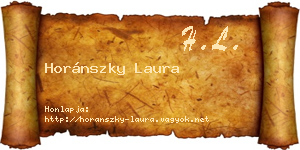 Horánszky Laura névjegykártya